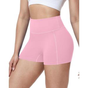 image:imageRoadbox Womens Biker Shorts No Front Seam 358 High Waisted Tummy Control Volleyball Yoga Workout Gym Spandex ShortsPink