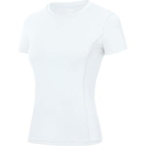 image:imageRoadbox Womens Compression Shirt Slim Fit Short Sleeve Athletic Top Workout Undershirt for Gym and YogaWhite