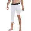 image:imageRoadbox Basketball Sports Set Mens Sleeveless Shirts and 34 One Leg Compression Pants Size M