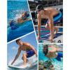 image:imageRoadbox Swim Jammers for Men Athletic Swimsuit for Training Racing Quick Dry Endurance Competitive Swimming Shorts UPF 50Black Combined With Blue