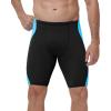 image:imageRoadbox Swim Jammers for Men Athletic Swimsuit for Training Racing Quick Dry Endurance Competitive Swimming Shorts UPF 50Black Combined With Blue