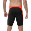 image:imageRoadbox Swim Jammers for Men Athletic Swimsuit for Training Racing Quick Dry Endurance Competitive Swimming Shorts UPF 50Black Combined With Bright Orange