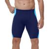 image:imageRoadbox Swim Jammers for Men Athletic Swimsuit for Training Racing Quick Dry Endurance Competitive Swimming Shorts UPF 50Navy Blue Combined With Blue
