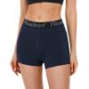image:imageRoadbox Womens Volleyball Compression Shorts with Pockets 3 Pack Spandex Workout Athletic Shorts for Running Gym YogaBlackgreynavy