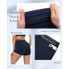image:imageRoadbox Womens Volleyball Compression Shorts with Pockets 3 Pack Spandex Workout Athletic Shorts for Running Gym YogaBlackgreynavy