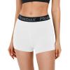 image:imageRoadbox Womens Volleyball Compression Shorts with Pockets 3 Pack Spandex Workout Athletic Shorts for Running Gym YogaBlackgreywhite