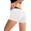 image:imageRoadbox Womens Volleyball Compression Shorts with Pockets 3 Pack Spandex Workout Athletic Shorts for Running Gym YogaBlackgreywhite