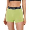 image:imageRoadbox Womens Volleyball Compression Shorts with Pockets 3 Pack Spandex Workout Athletic Shorts for Running Gym YogaBlackwhiteneon Yellow