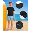 image:imageRoadbox Boys Rash Guard Swim Shirt Toddler UPF 50 Quick Dry Short Sleeve UV Protection Rashguard Surf Water Shirts for KidsBlack
