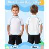 image:imageRoadbox Boys Rash Guard Swim Shirt Toddler UPF 50 Quick Dry Short Sleeve UV Protection Rashguard Surf Water Shirts for KidsBleach Medium Blue