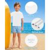 image:imageRoadbox Boys Rash Guard Swim Shirt Toddler UPF 50 Quick Dry Short Sleeve UV Protection Rashguard Surf Water Shirts for KidsBleached White