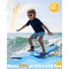 image:imageRoadbox Boys Rash Guard Swim Shirt Toddler UPF 50 Quick Dry Short Sleeve UV Protection Rashguard Surf Water Shirts for KidsDeep Sea Blue