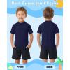 image:imageRoadbox Boys Rash Guard Swim Shirt Toddler UPF 50 Quick Dry Short Sleeve UV Protection Rashguard Surf Water Shirts for KidsDeep Sea Blue