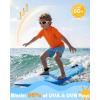 image:imageRoadbox Boys Rash Guard Swim Shirt Toddler UPF 50 Quick Dry Short Sleeve UV Protection Rashguard Surf Water Shirts for KidsElectric Orange