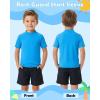 image:imageRoadbox Boys Rash Guard Swim Shirt Toddler UPF 50 Quick Dry Short Sleeve UV Protection Rashguard Surf Water Shirts for KidsLake Blue
