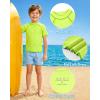 image:imageRoadbox Boys Rash Guard Swim Shirt Toddler UPF 50 Quick Dry Short Sleeve UV Protection Rashguard Surf Water Shirts for KidsLemon Yellow Apple Green