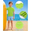 image:imageRoadbox Boys Rash Guard Swim Shirt Toddler UPF 50 Quick Dry Short Sleeve UV Protection Rashguard Surf Water Shirts for KidsLime Green