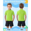 image:imageRoadbox Boys Rash Guard Swim Shirt Toddler UPF 50 Quick Dry Short Sleeve UV Protection Rashguard Surf Water Shirts for KidsLime Green