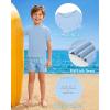 image:imageRoadbox Boys Rash Guard Swim Shirt Toddler UPF 50 Quick Dry Short Sleeve UV Protection Rashguard Surf Water Shirts for KidsSky Blue