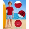 image:imageRoadbox Boys Rash Guard Swim Shirt Toddler UPF 50 Quick Dry Short Sleeve UV Protection Rashguard Surf Water Shirts for KidsTrue Red