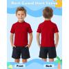 image:imageRoadbox Boys Rash Guard Swim Shirt Toddler UPF 50 Quick Dry Short Sleeve UV Protection Rashguard Surf Water Shirts for KidsTrue Red
