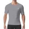image:imageRoadbox Compression Shirt Men Short Sleeve Cool Dry Base Layer Athletic Undershirts Workout TShirt for Sports Gym RunningLight Gray