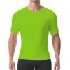 image:imageRoadbox Compression Shirt Men Short Sleeve Cool Dry Base Layer Athletic Undershirts Workout TShirt for Sports Gym RunningLime Green