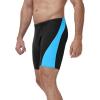 image:imageRoadbox Mens Athletic Swim Jammers Competitive Training Endurance Swimsuit Quick Dry Racing Swimming Shorts UPF 50Black Combined With Blue