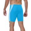 image:imageRoadbox Mens Athletic Swim Jammers Competitive Training Endurance Swimsuit Quick Dry Racing Swimming Shorts UPF 50Blue Combined With Sky Blue