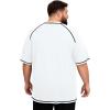 image:imageRoadbox Mens Big and Tall Swim Shirt UPF 50 Short Sleeve Rash Guard UV Sun Protection Quick Dry Water TShirts for Beach White