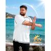 image:imageRoadbox Mens Big and Tall Swim Shirt UPF 50 Short Sleeve Rash Guard UV Sun Protection Quick Dry Water TShirts for Beach White