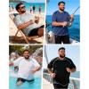 image:imageRoadbox Mens Big and Tall Swim Shirt UPF 50 Short Sleeve Rash Guard UV Sun Protection Quick Dry Water TShirts for Beach White