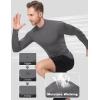 image:imageRoadbox Mens Compression Shirt Mock Turtleneck Long Sleeve Undershirt Quick Dry Athletic Base Layer for Sports and WorkoutDark Gray