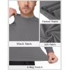 image:imageRoadbox Mens Compression Shirt Mock Turtleneck Long Sleeve Undershirt Quick Dry Athletic Base Layer for Sports and WorkoutDark Gray