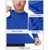 image:imageRoadbox Mens Compression Shirt Mock Turtleneck Long Sleeve Undershirt Quick Dry Athletic Base Layer for Sports and WorkoutRoyal Blue