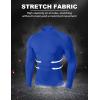 image:imageRoadbox Mens Compression Shirt Mock Turtleneck Long Sleeve Undershirt Quick Dry Athletic Base Layer for Sports and WorkoutRoyal Blue