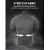 image:imageRoadbox Mens Compression Shirt Mock Turtleneck Short Sleeve Athletic Undershirt Quick Dry Base Layer Top for Gym WorkoutDark Gray