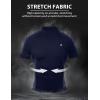 image:imageRoadbox Mens Compression Shirt Mock Turtleneck Short Sleeve Athletic Undershirt Quick Dry Base Layer Top for Gym WorkoutNavy