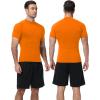 image:imageRoadbox Mens Compression Shirt Mock Turtleneck Short Sleeve Athletic Undershirt Quick Dry Base Layer Top for Gym WorkoutOrange