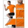 image:imageRoadbox Mens Compression Shirt Mock Turtleneck Short Sleeve Athletic Undershirt Quick Dry Base Layer Top for Gym WorkoutOrange
