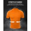 image:imageRoadbox Mens Compression Shirt Mock Turtleneck Short Sleeve Athletic Undershirt Quick Dry Base Layer Top for Gym WorkoutOrange