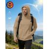 image:imageRoadbox Mens UPF 50 Sun Protection Fishing Shirts Long Sleeve UV SPF Hoodie Lightweight Rash Guard for Hiking RunningKhaki
