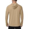image:imageRoadbox Mens UPF 50 Sun Protection Fishing Shirts Long Sleeve UV SPF Hoodie Lightweight Rash Guard for Hiking RunningKhaki