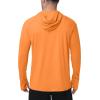 image:imageRoadbox Mens UPF 50 Sun Protection Fishing Shirts Long Sleeve UV SPF Hoodie Lightweight Rash Guard for Hiking RunningOrange