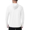 image:imageRoadbox Mens UPF 50 Sun Protection Fishing Shirts Long Sleeve UV SPF Hoodie Lightweight Rash Guard for Hiking RunningWhite