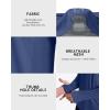 image:imageRoadbox UPF 50 Mens Hooded Fishing Shirts Long Sleeve UV Sun Protection Hoodie Hiking Running Swim Rash Guard with MaskNavy Blue