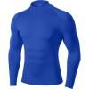 image:imageRoadbox Mens Compression Shirt Mock Turtleneck Long Sleeve Undershirt Quick Dry Athletic Base Layer for Sports and WorkoutRoyal Blue