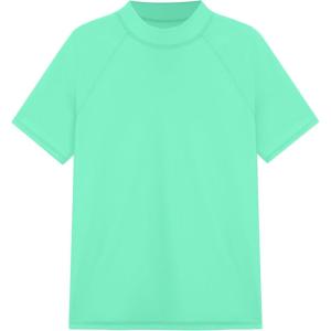 image:imageRoadbox Boys Rash Guard Swim Shirt Toddler UPF 50 Quick Dry Short Sleeve UV Protection Rashguard Surf Water Shirts for KidsSeaweed Green