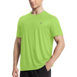 image:imageRoadbox Mens UPF 50 Swim Shirts Short Sleeve Sun Protection Quick Dry Rash Guard Water TShirt for Surfing Fishing BeachGreen