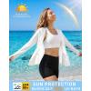 image:imageRoadbox Womens UPF 50 Sun Protection Hoodie Jacket Lightweight SPF Long Sleeve Full Zip Workout Shirts for Hiking Running02 White